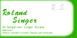 roland singer business card